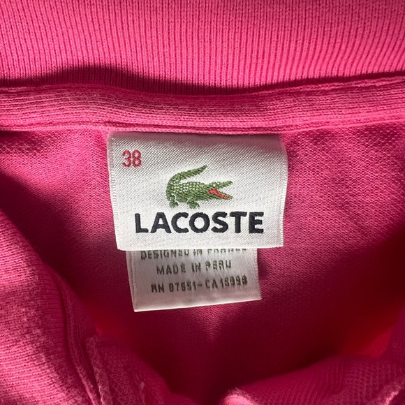 Lacoste Women’s Polo Shirt in Vibrant Pink - Picture 4 of 4